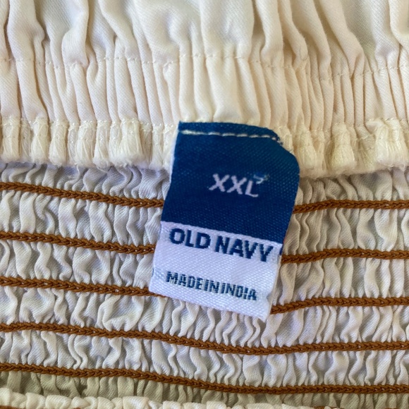 Old Navy Off The Shoulder Smocked Babydoll Swing Blouse Women’s Size XXL Cream - Picture 4 of 8